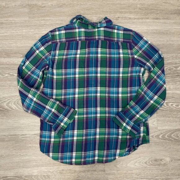 Chaps Denim Womens Shirt Button Down Long Sleeve Plaid Multicolor Size Large - Picture 4 of 5